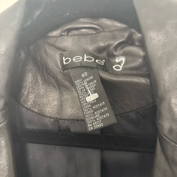 BEBE vintage leather jacket coat XS - Picture 3 of 8